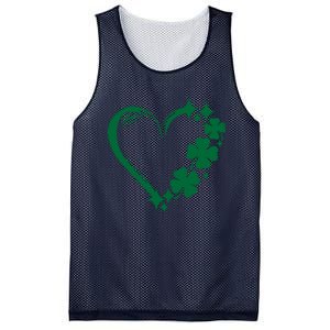 Irish Clover Love Heart St Patricks Day Mesh Reversible Basketball Jersey Tank