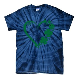 Irish Clover Love Heart St Patricks Day Tie-Dye T-Shirt