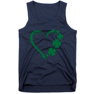 Irish Clover Love Heart St Patricks Day Tank Top