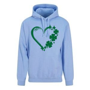 Irish Clover Love Heart St Patricks Day Unisex Surf Hoodie