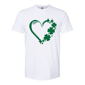 Irish Clover Love Heart St Patricks Day Softstyle CVC T-Shirt