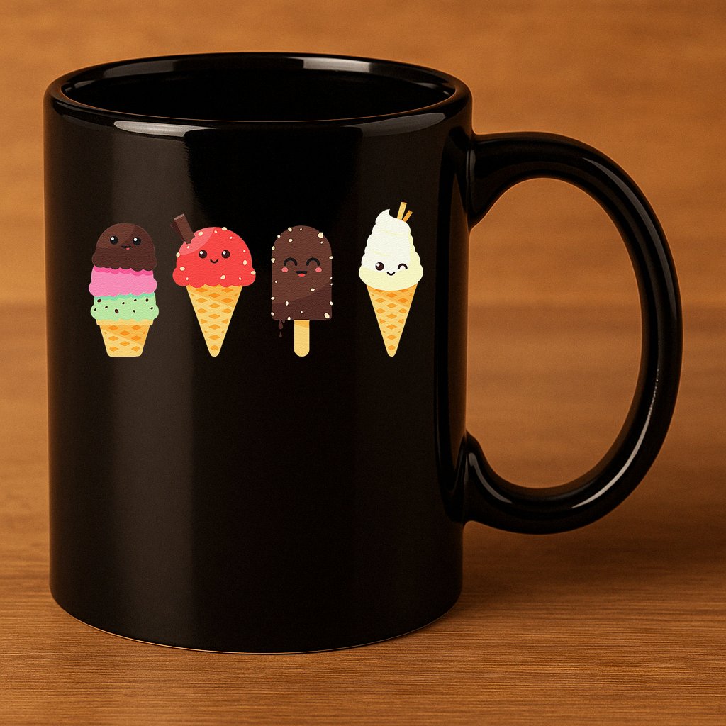 Ice Cream Lovers For Summer 11oz C Handle Ceramic Mug