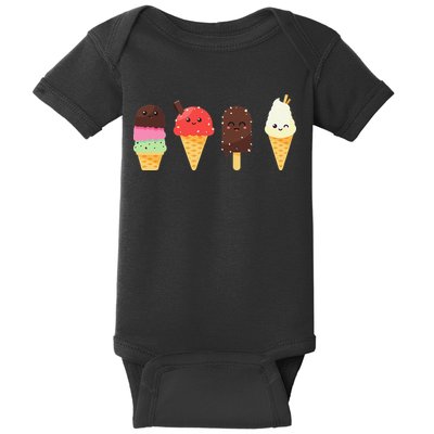 Ice Cream Lovers For Summer Baby Bodysuit
