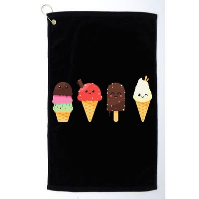 Ice Cream Lovers For Summer Golf Towel