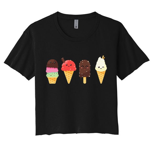 Ice Cream Lovers For Summer Crop Top