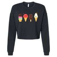 Ice Cream Lovers For Summer Cropped Pullover Crew