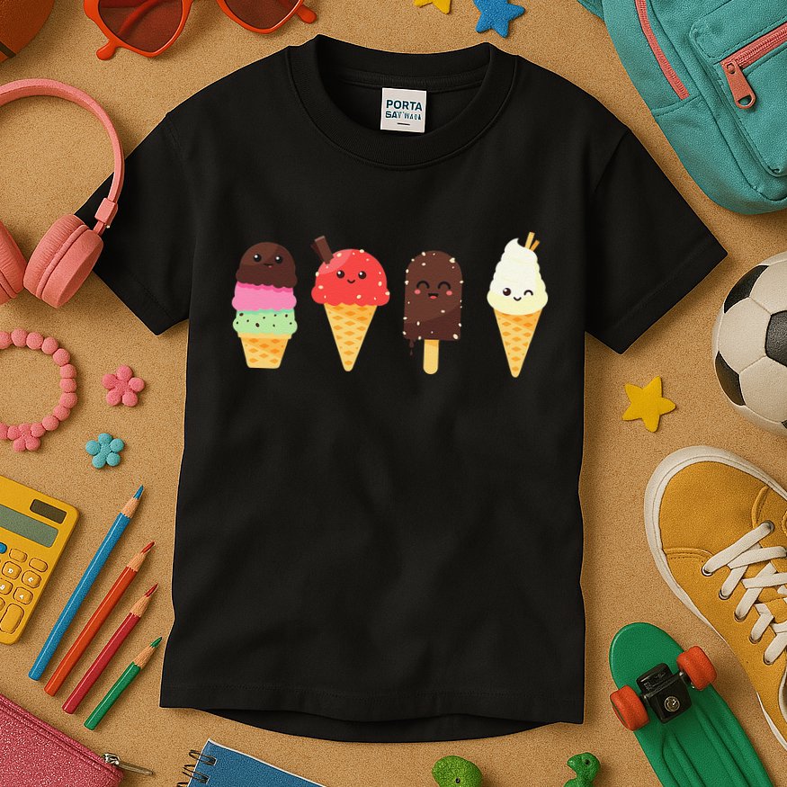 Ice Cream Lovers For Summer Kids T-Shirt