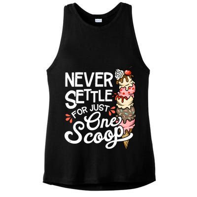 Ice Cream Lover Funny Dessert Lover Ice Cream Ladies PosiCharge Tri-Blend Wicking Tank