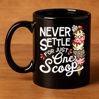 Ice Cream Lover Funny Dessert Lover Ice Cream 11oz C Handle Ceramic Mug