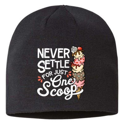 Ice Cream Lover Funny Dessert Lover Ice Cream Sustainable Beanie