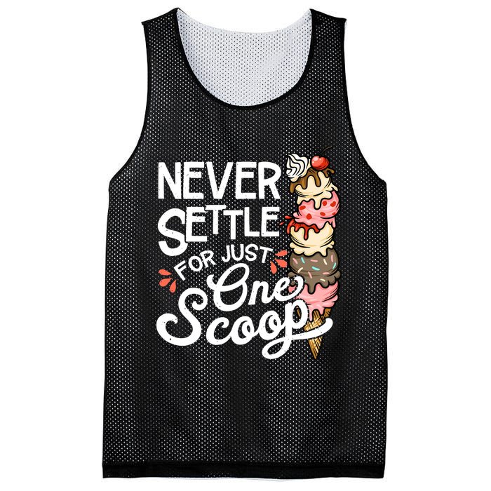 Ice Cream Lover Funny Dessert Lover Ice Cream Mesh Reversible Basketball Jersey Tank