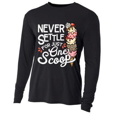 Ice Cream Lover Funny Dessert Lover Ice Cream Cooling Performance Long Sleeve Crew