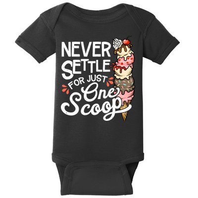 Ice Cream Lover Funny Dessert Lover Ice Cream Baby Bodysuit