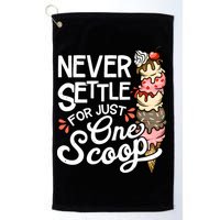 Ice Cream Lover Funny Dessert Lover Ice Cream Golf Towel