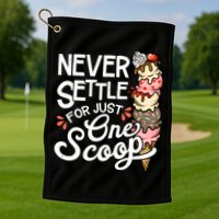 Ice Cream Lover Funny Dessert Lover Ice Cream Golf Towel