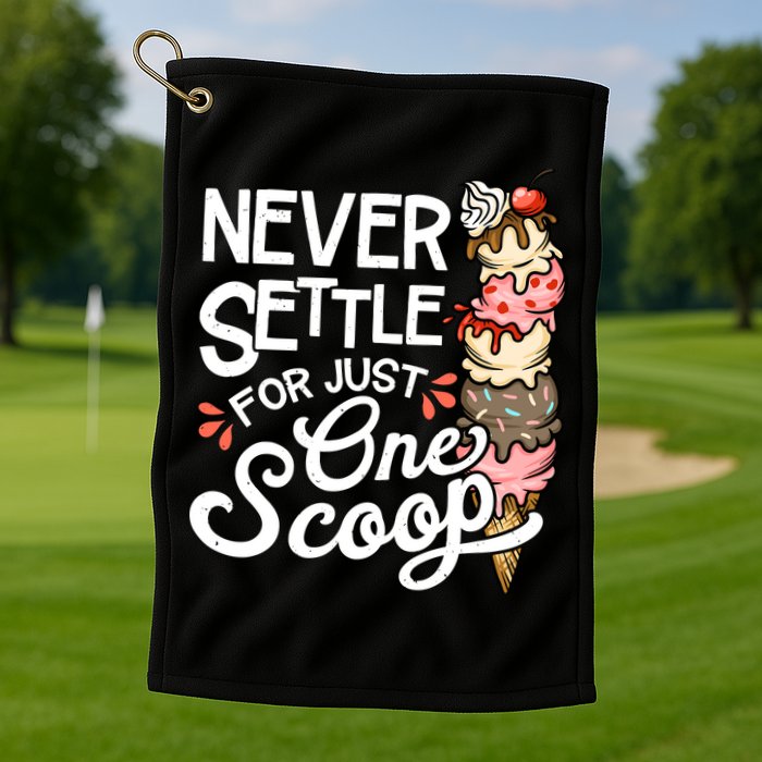 Ice Cream Lover Funny Dessert Lover Ice Cream Golf Towel
