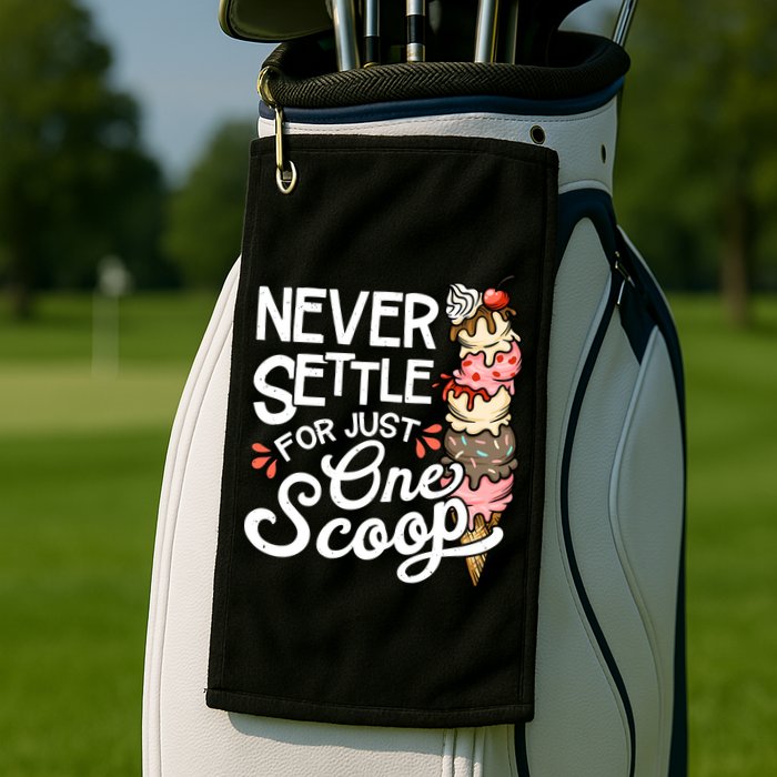 Ice Cream Lover Funny Dessert Lover Ice Cream Golf Towel