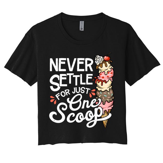 Ice Cream Lover Funny Dessert Lover Ice Cream Crop Top