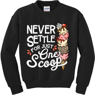 Ice Cream Lover Funny Dessert Lover Ice Cream Kids Sweatshirt