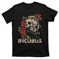 I.N.C.U.B.U.S Crow Left Skull Flower Halloween Costume T-Shirt