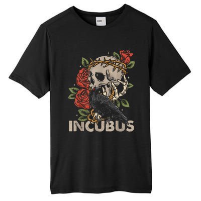 I.N.C.U.B.U.S Crow Left Skull Flower Halloween Costume Tall Fusion ChromaSoft Performance T-Shirt