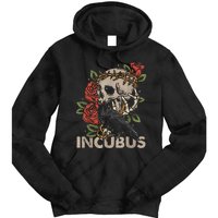 I.N.C.U.B.U.S Crow Left Skull Flower Halloween Costume Tie Dye Hoodie