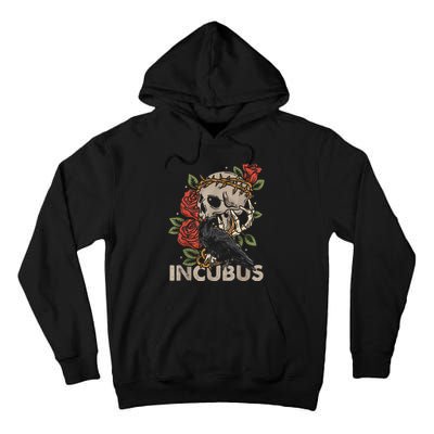 I.N.C.U.B.U.S Crow Left Skull Flower Halloween Costume Tall Hoodie