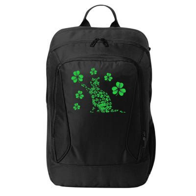 Irish Cat Lover Ireland Clover Shamrock St. Patrick's Day City Backpack