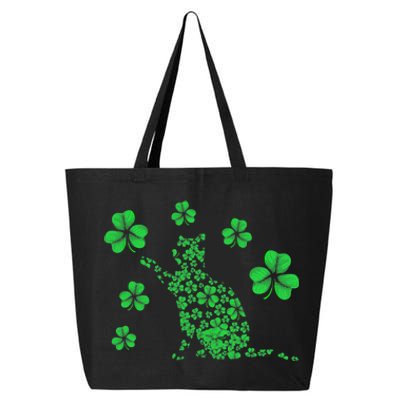 Irish Cat Lover Ireland Clover Shamrock St. Patrick's Day 25L Jumbo Tote