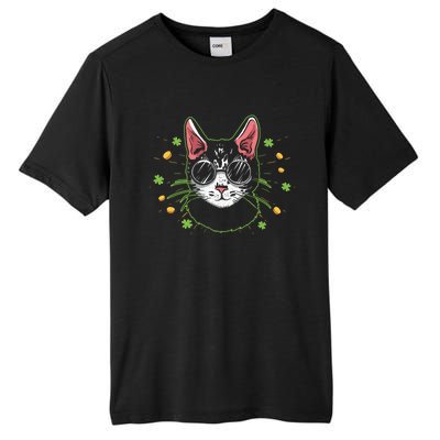 Irish Cat Lover Kitty Owner Saint Patricks Day Shamrock Funny Gift Tall Fusion ChromaSoft Performance T-Shirt