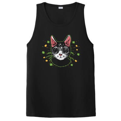 Irish Cat Lover Kitty Owner Saint Patricks Day Shamrock Funny Gift PosiCharge Competitor Tank