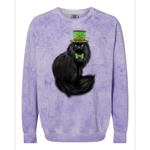 Irish Cat Lovers St Patricks Day Funny Gift Colorblast Crewneck Sweatshirt