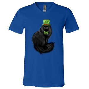 Irish Cat Lovers St Patricks Day Funny Gift V-Neck T-Shirt