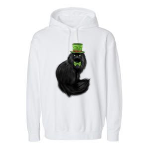 Irish Cat Lovers St Patricks Day Funny Gift Garment-Dyed Fleece Hoodie