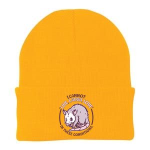 I Cannot Live Laugh Love In These Conditions Opossum Knit Cap Winter Beanie