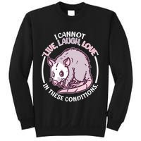 I Cannot Live Laugh Love In These Conditions Opossum Sweatshirt