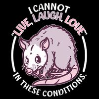 I Cannot Live Laugh Love In These Conditions Opossum Mousepad