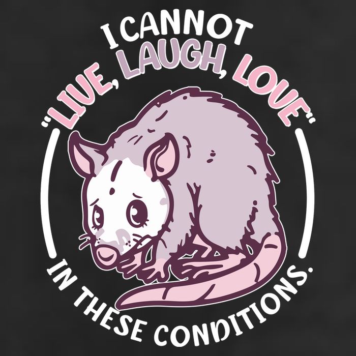 I Cannot Live Laugh Love In These Conditions Opossum 25L Jumbo Tote