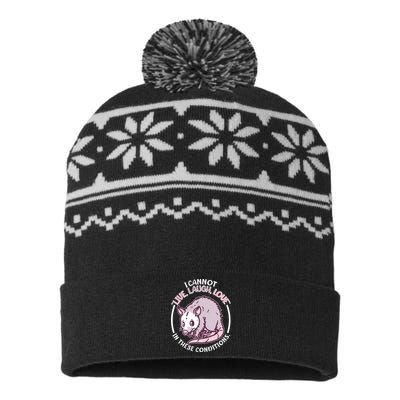 I Cannot Live Laugh Love In These Conditions Opossum USA-Made Snowflake Beanie