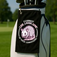 I Cannot Live Laugh Love In These Conditions Opossum Golf Towel