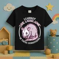 I Cannot Live Laugh Love In These Conditions Opossum Toddler T-Shirt