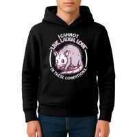 I Cannot Live Laugh Love In These Conditions Opossum Kids Hoodie