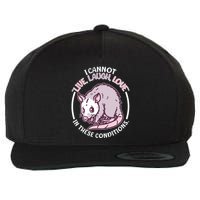 I Cannot Live Laugh Love In These Conditions Opossum Wool Snapback Cap