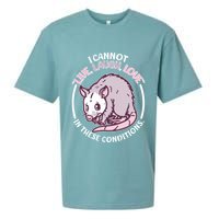 I Cannot Live Laugh Love In These Conditions Opossum Sueded Cloud Jersey T-Shirt