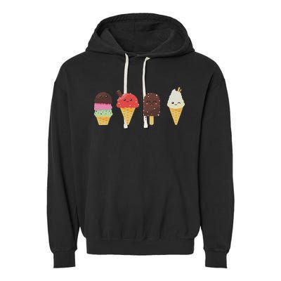 Ice Cream Lover For Summer Garment-Dyed Fleece Hoodie