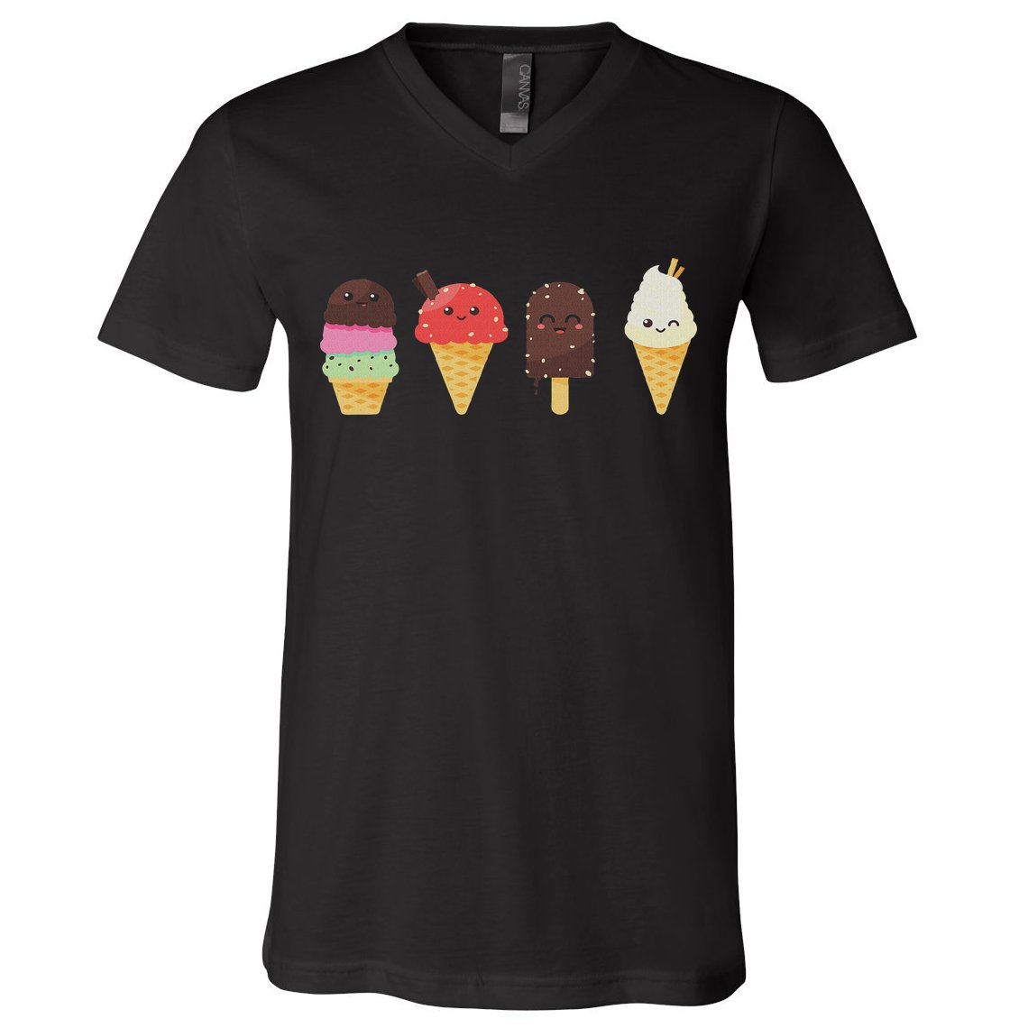 Ice Cream Lover For Summer V-Neck T-Shirt