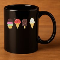 Ice Cream Lover For Summer 11oz C Handle Ceramic Mug