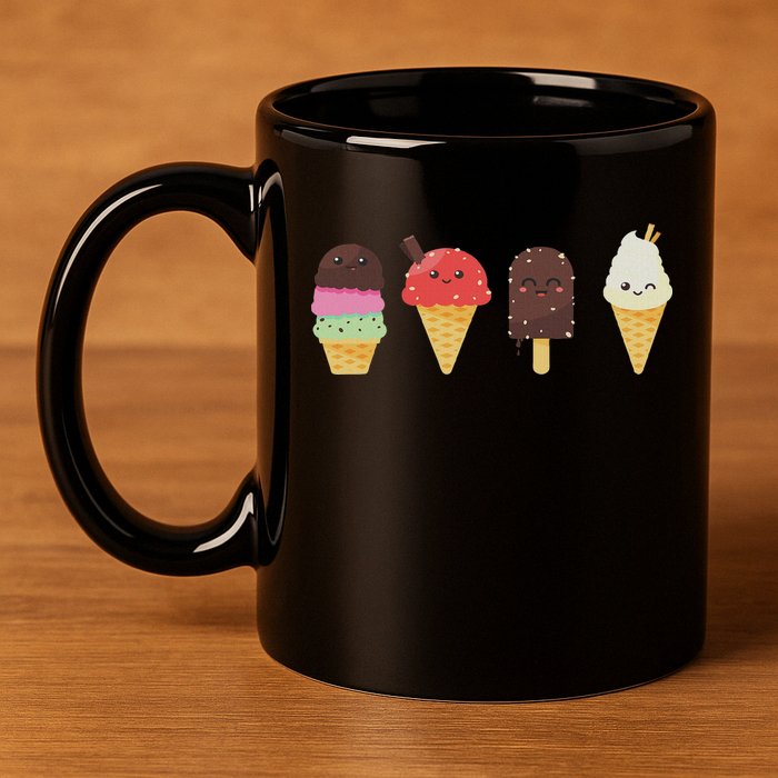 Ice Cream Lover For Summer 11oz C Handle Ceramic Mug