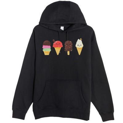 Ice Cream Lover For Summer Premium Pullover Hoodie