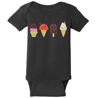 Ice Cream Lover For Summer Baby Bodysuit